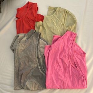 Lot of 4 STAINED Lululemon Tanks Sculpt 8